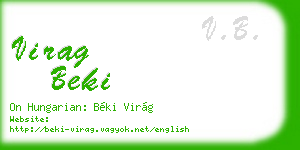 virag beki business card