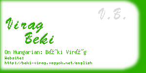 virag beki business card